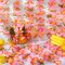80 Pcs Hawaiian Leis for Luau Party Hawaiian Flower Lei Necklaces Bracelets Headbands Supplies Decorations(Orange and Pink)